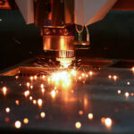 CNC laser cut machine cutting iron aluminium